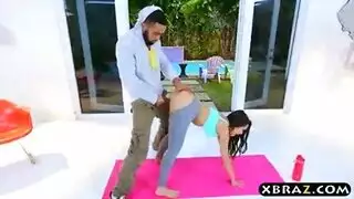 نيك تمزيق بنطلون شفاف اليوغا مترجم